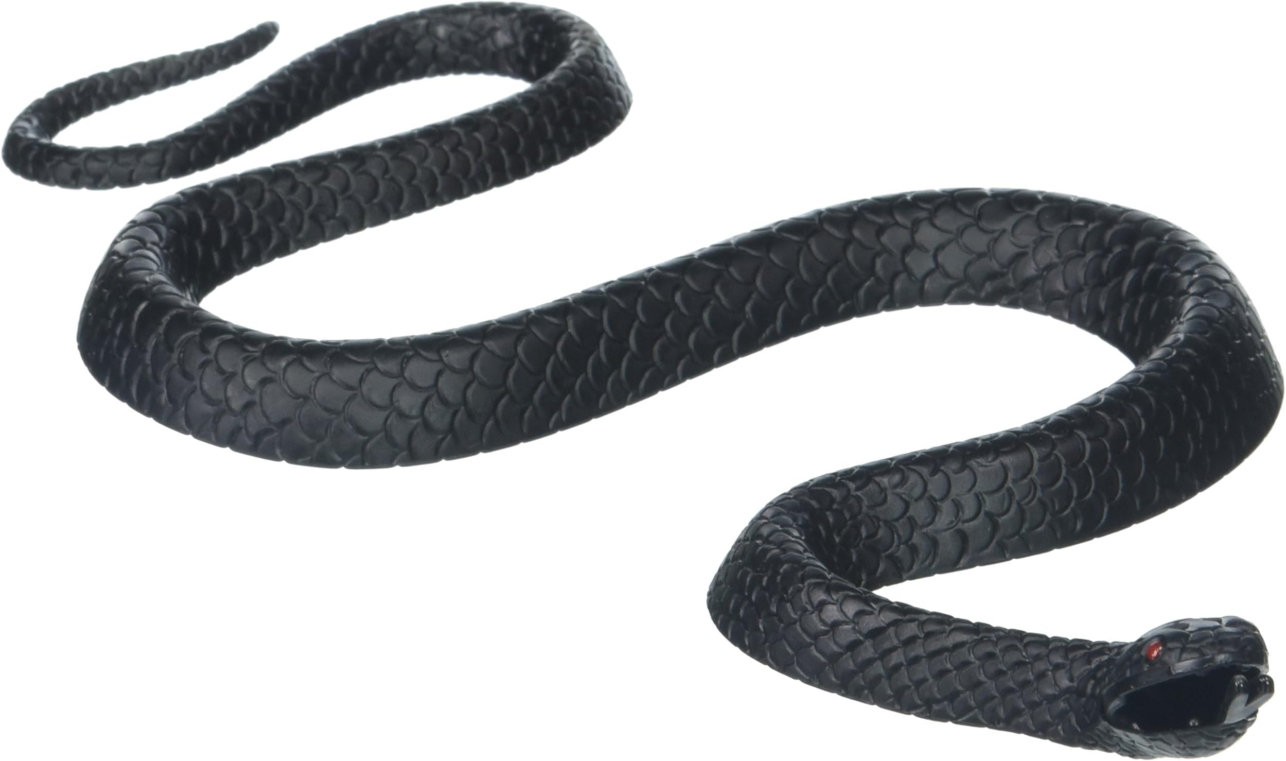 Realistic Black Small Rubber Snake - 9.5" x 5" (Pack Of 1) - Perfect for Pranks, Props, Or Decor