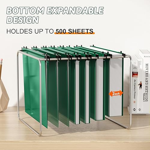 Miniatura 4 de Nordun Carpeta colgante de plástico tamaño carta, paquete de 12 carpetas colgantes reforzadas, carpetas de archivo, organizador colgante duradero,