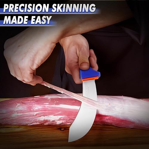 Miniatura 6 de DRAGON RIOT Juego de cuchillos de carnicero de 3 piezas, juego de cuchillos de procesamiento de carne para recortar pechuga con acero inoxidable