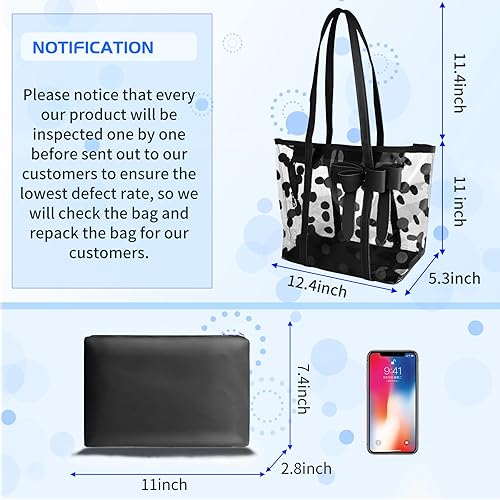 Miniatura 2 de Bolso de mano transparente impermeable de PVC para mujer, bolso de hombro, bolsa de playa, bolsa de trabajo de compras