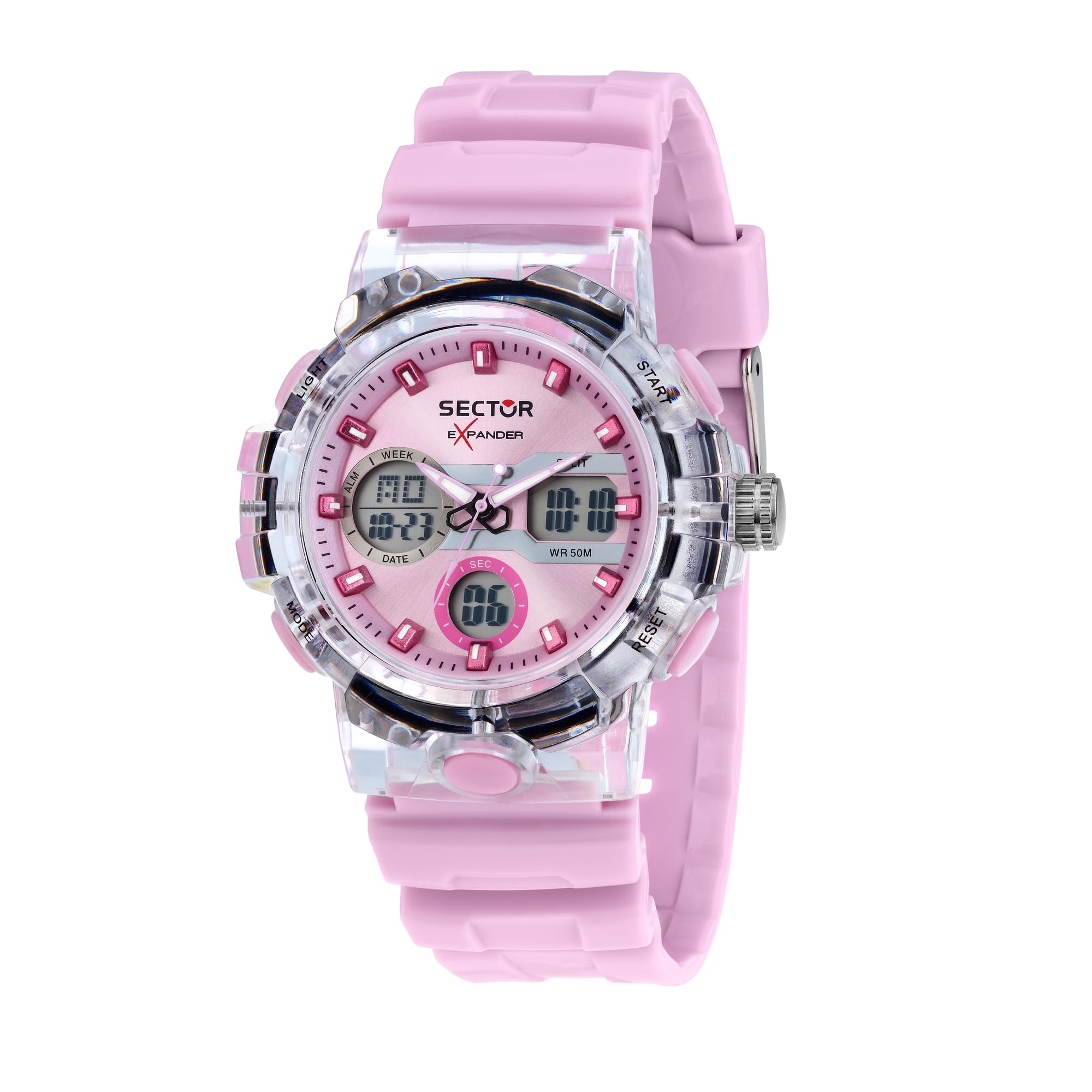 Sector No Limits Orologio Donna, Digitale, Cinturino in Plastica, Cassa 43 mm, Collezione EX-46, Regalo Donna - R3251242501