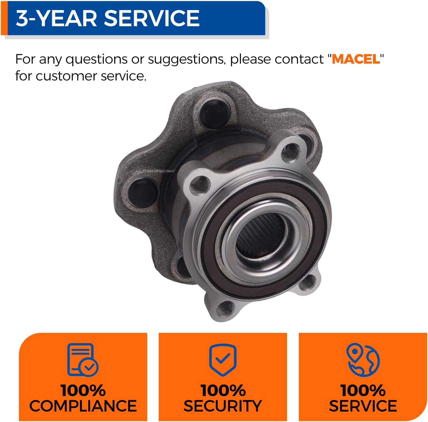 PAROD Pair 512548 Rear Wheel Hub Bearing Assembly Fit for 2013 Infiniti JX35, 2014-2020 QX60, 2019-2023 Nissan Altima, 2015-2023 Murano, 2013-2020 Pathfinder w/ABS