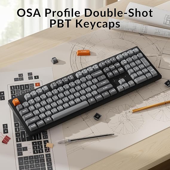 Keychron K10 Max RGB Full Size Mechanical Red Switch 2.4GHz Wireless English Black Keyboard