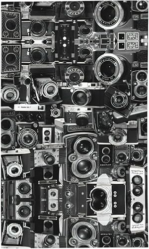 Wurton Retro Cool Camera Collection Print Welcome House Flag Single Side Farmhouse Yard Outdoor Seasonal Flags Decor 3x5ft