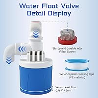 Vista 4 de 2 válvulas de flotador de agua de entrada superior de 1/2 pulgada, válvula de nivel de agua de control automático, herramientas ligeras de control