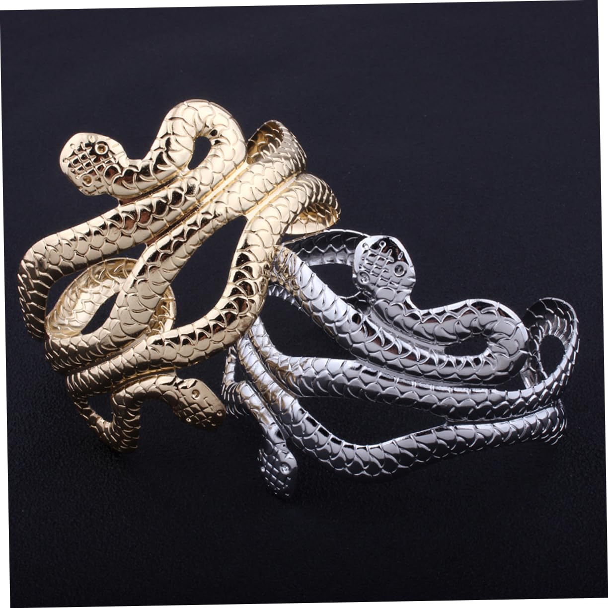 Girls Accessories 6 Stück Schlangen-Wickelarmband, Manschettenarmband für Damen, Schlangen-Armreif, Damen-Armbänder, golden Birthday Gift