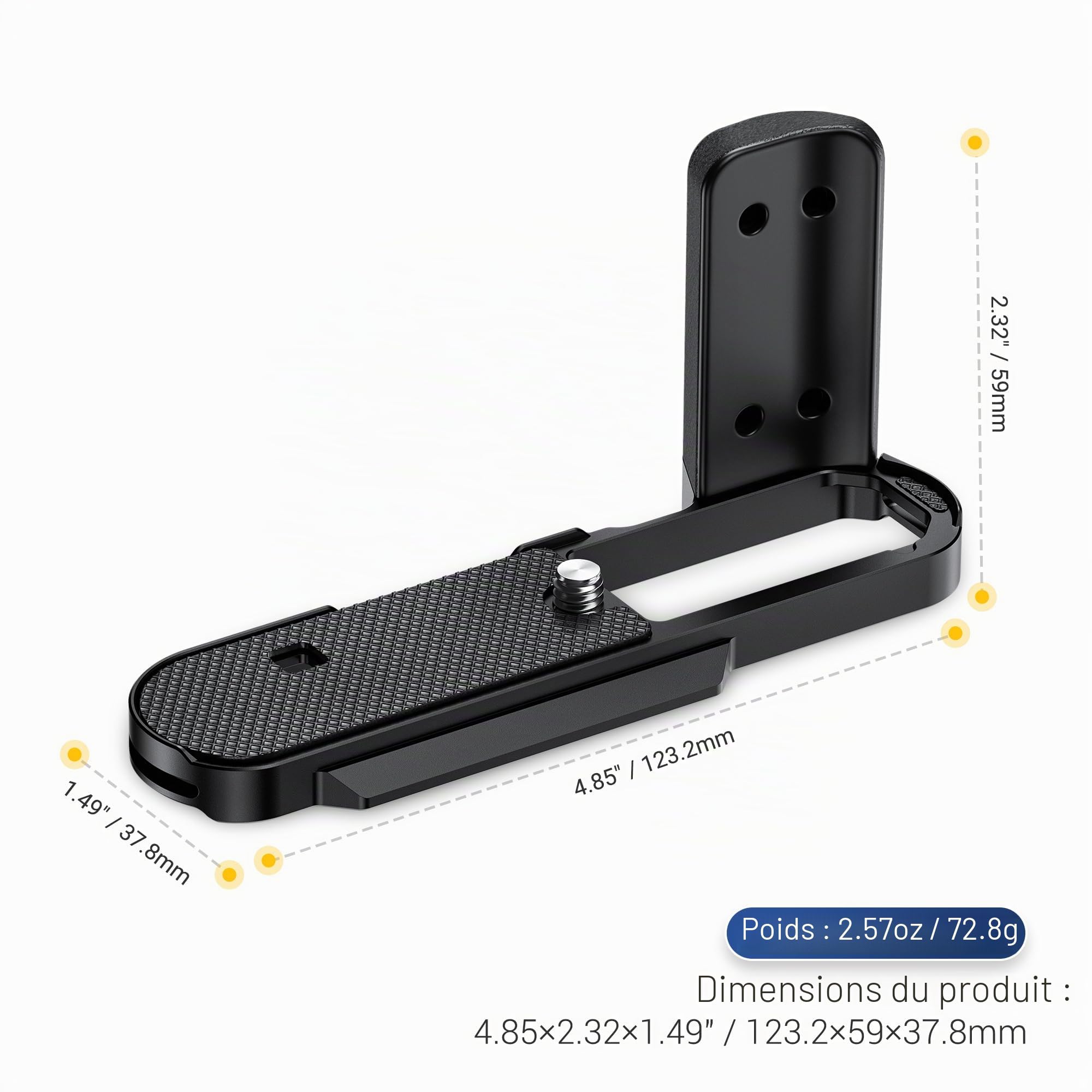 JJC Poignée en métal pour Appareil Photo Leica D-LUX8 avec Design à libération Rapide de Type Arca Swiss pour améliorer la Sensation de Prise en Main pour l'enregistrement vidéo Youtuber Vlogger