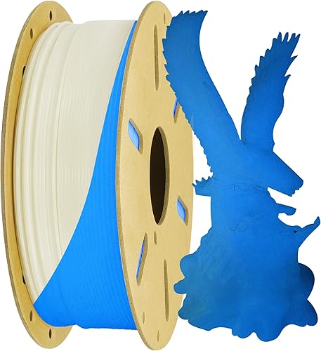 TTYT3D Filamento de impresión 3D de ácido poliláctico (PLA) de seda, cambio de color blanco a ácido poliláctico dorado de 0.069 in, 2.2 lbs,