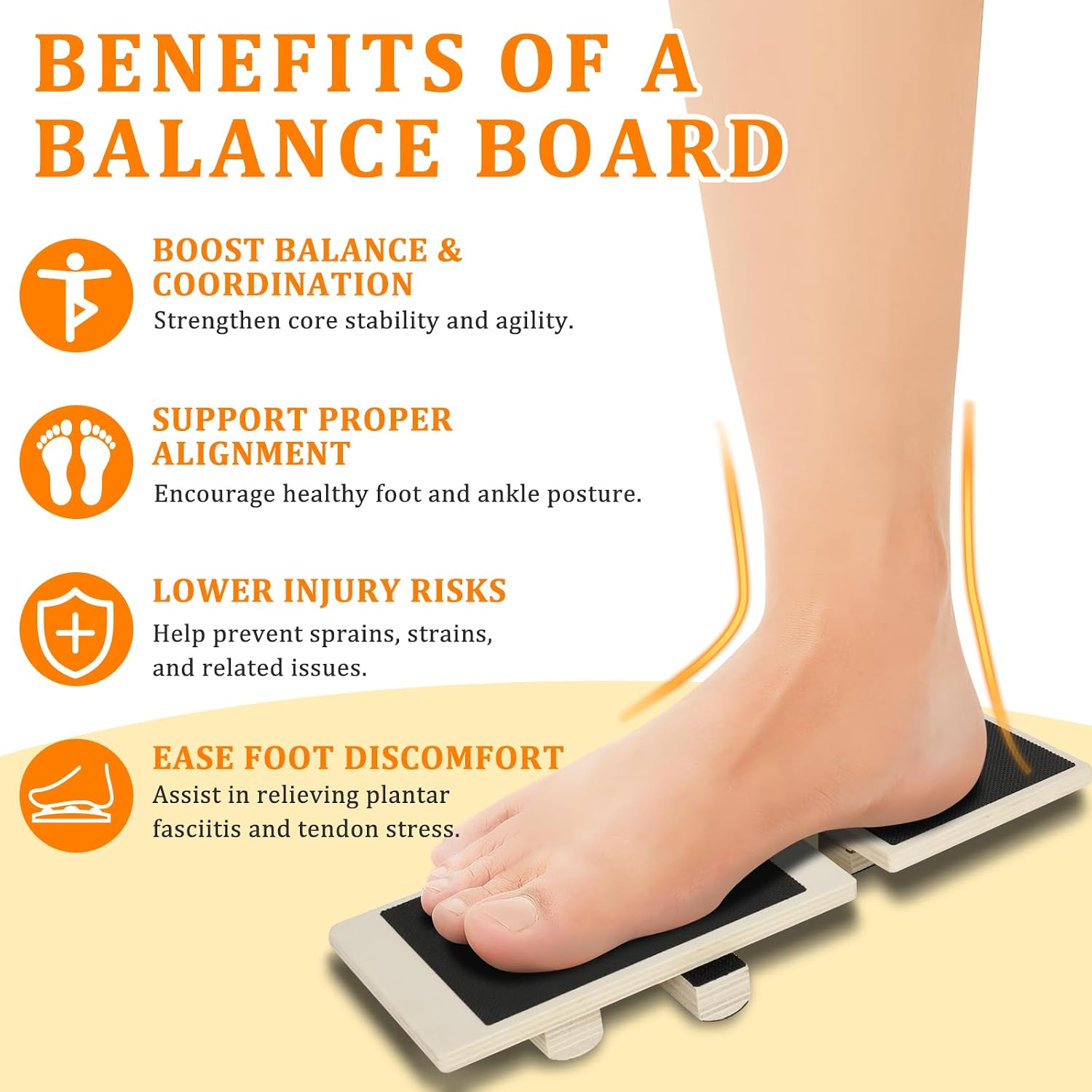 Adjustable Balance Board for Ankle & Foot Strength – Single-Leg Stability Trainer for Balance, Mobility, Calf Flexibility & Core Control – Foot Exercise Equipment for Home, Office, Gym & Rehab