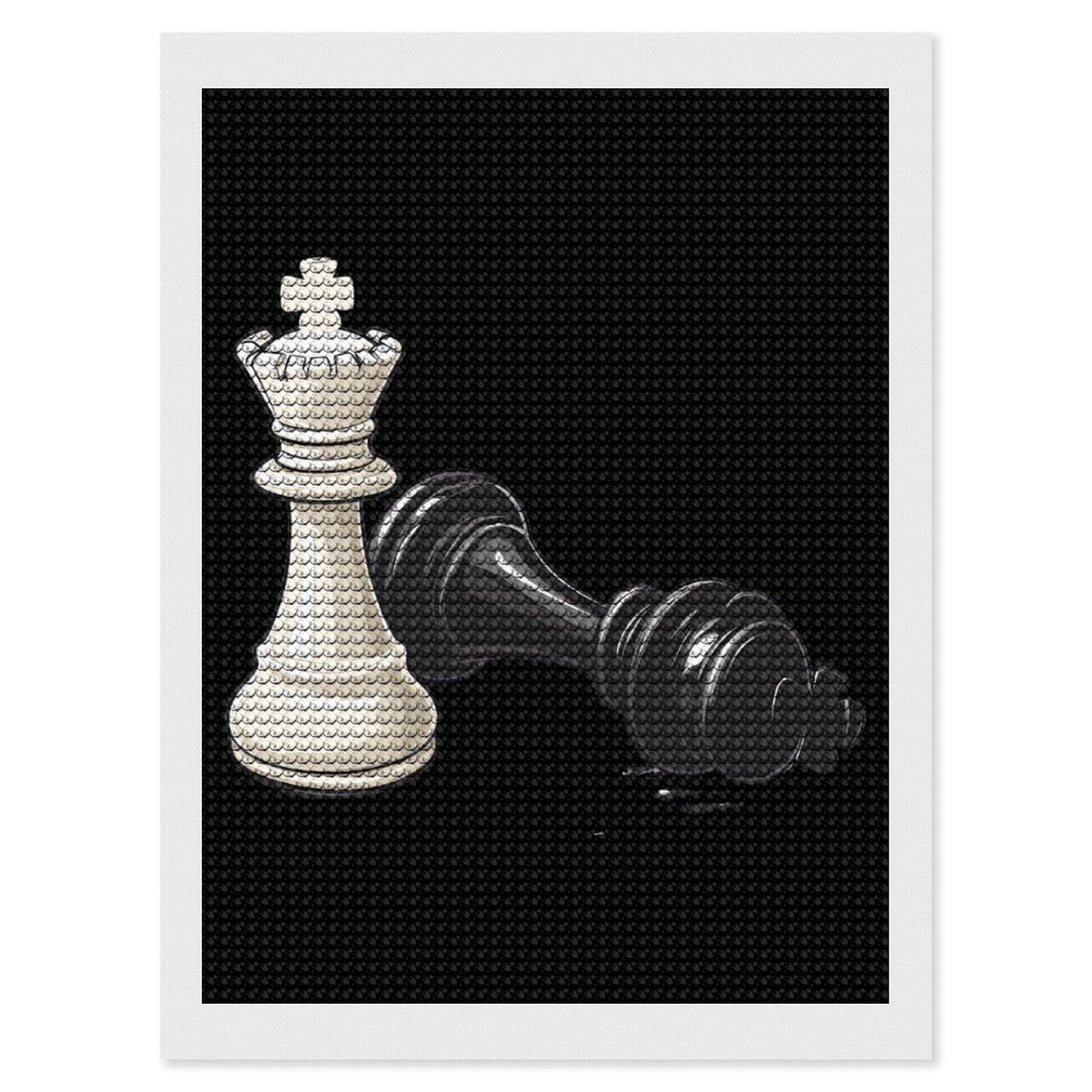 Nclqvjxzkhw Style Funny Chess Player Diamond Art Painting For Adult Round Diamonds Pictures Arts Crafts Home Wall Decor 12"X16"