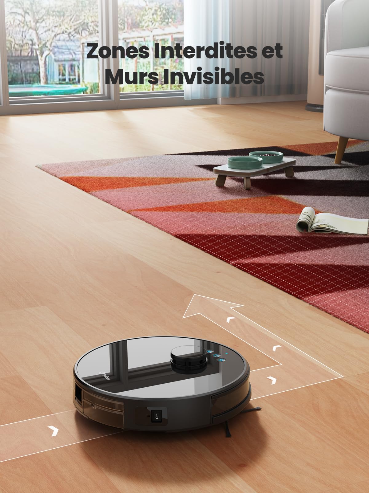 Lefant Robot Aspirateur Laveur 5500Pa Aspiration, Navigation LiDAR, Cartographie Multi-étage, Zones Virtuelles, Aspirateur Robot Connecté Alexa/APP/WiFi, Idéal pour Poils d'animaux Tapis Sols Durs