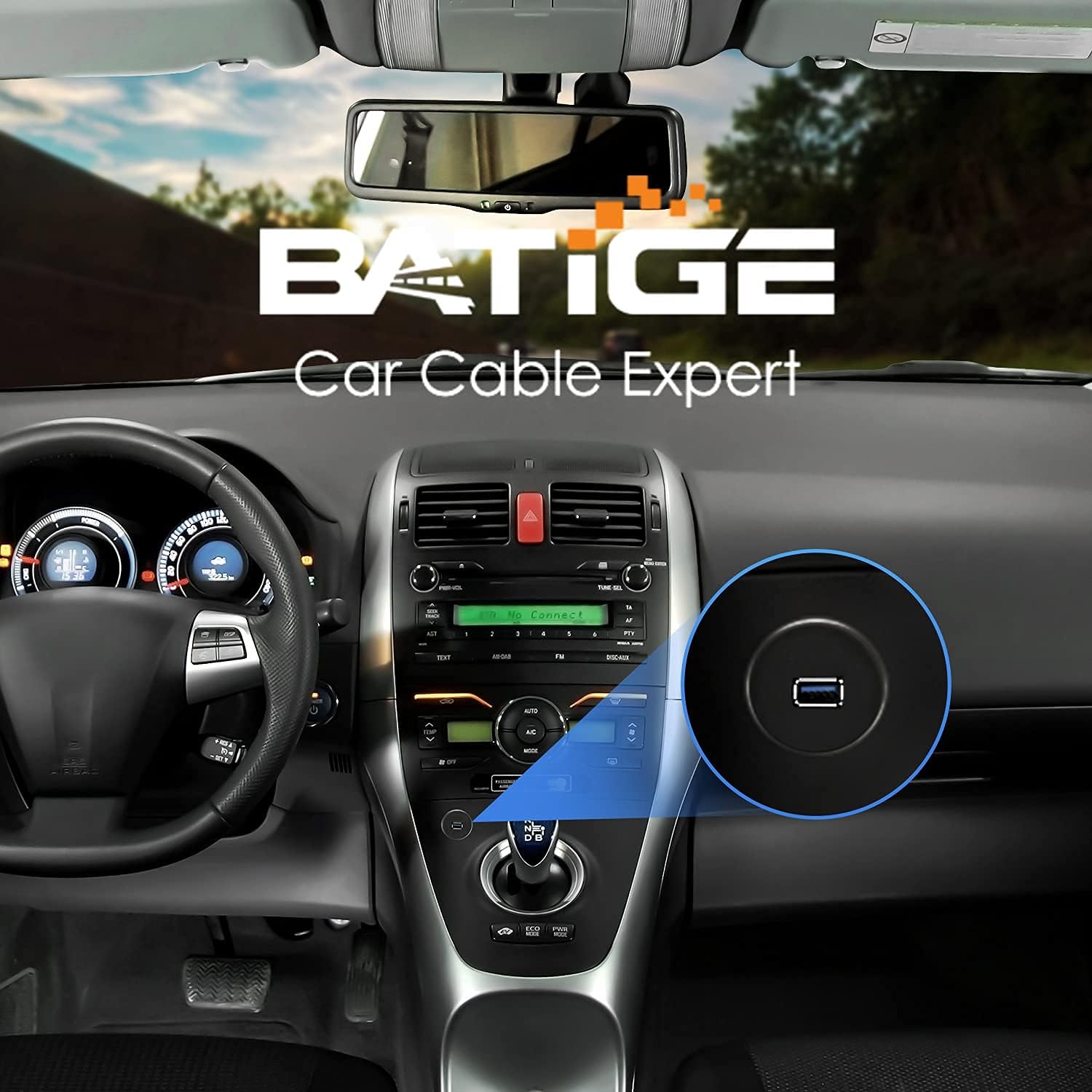 Exclusive Discount 80% Offer BATIGE Single Port USB 3.0 Male to Female AUX Car Mount Flush Cable Waterproof Extension for Car Truck Boat Motorcycle Dashboard Panel - 3ft