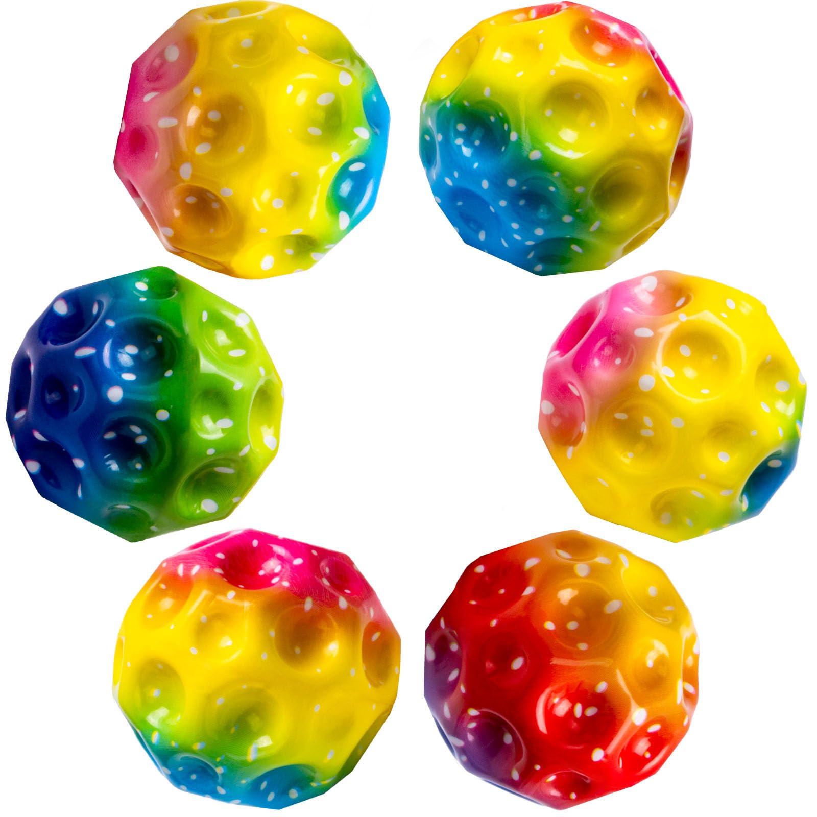 HOMQYTE Space Bounce Ball, Super High Bouncing Moon Foam Balls for Adults Improve Hand-Eye Coordination Sports Training