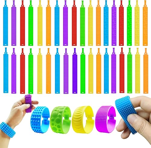 Miniatura 9 de Pulsera sensorial de juguetes sensoriales para niños, 12 pulseras sensoriales para niños, niñas, mujeres, adultos con autismo, TDAH, artículos