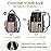 Qualyphant Large Diaper Bag Backpack for Two Kids Twins - Expandable Baby Bag (26-36L), Dual Big Compartments - Includes Changing Pad & Stroller Straps, Unisex Black Khaki