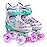 SULIFEEL Rainbow Unicorn 4 Size Adjustable Roller Skates for Girls Boys for Kids Ages 3-5 5-8 6-12 Children Skates Indoor Outdoor