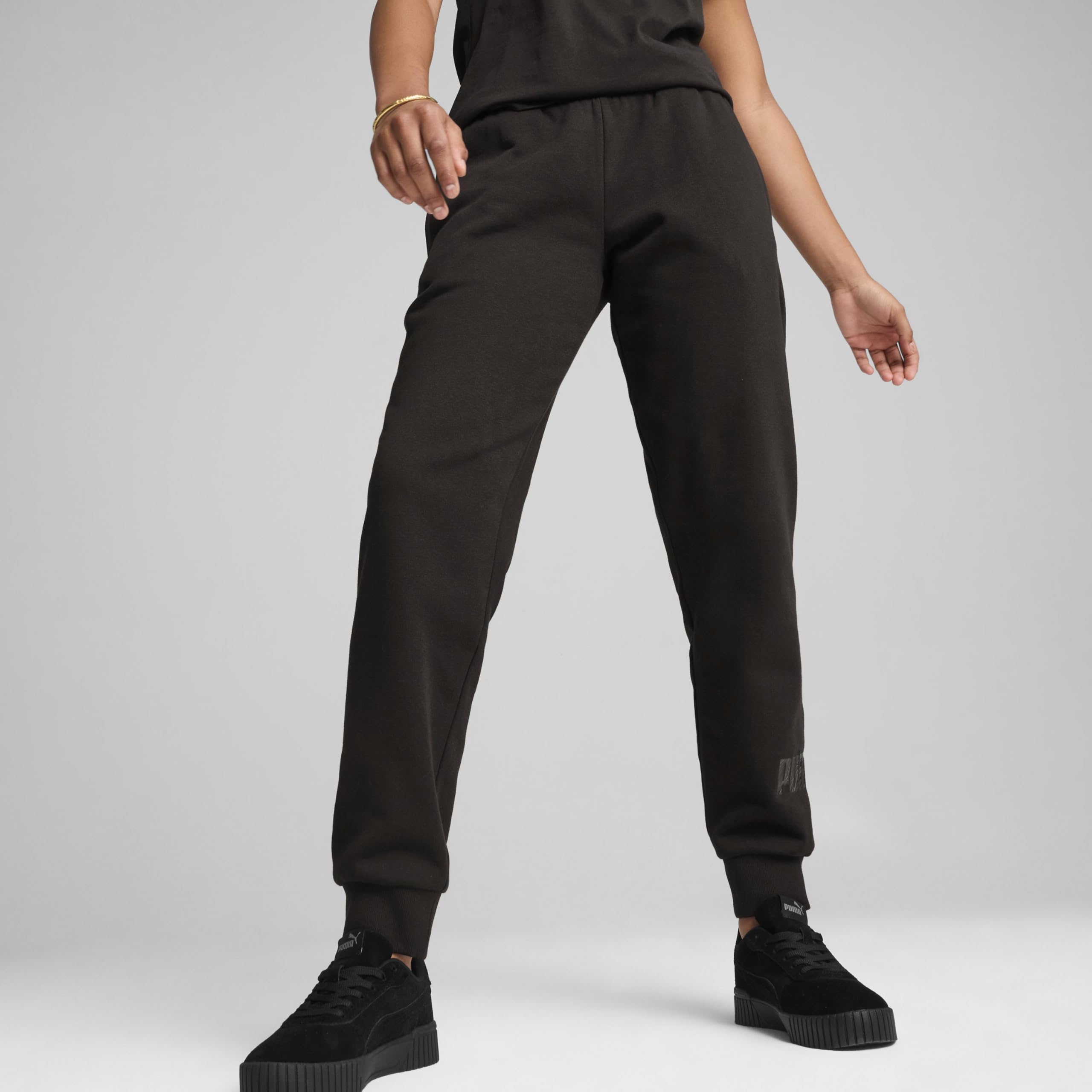 Puma - Ess+ Animal Pants FL, Pantaloni in Maglia Donna