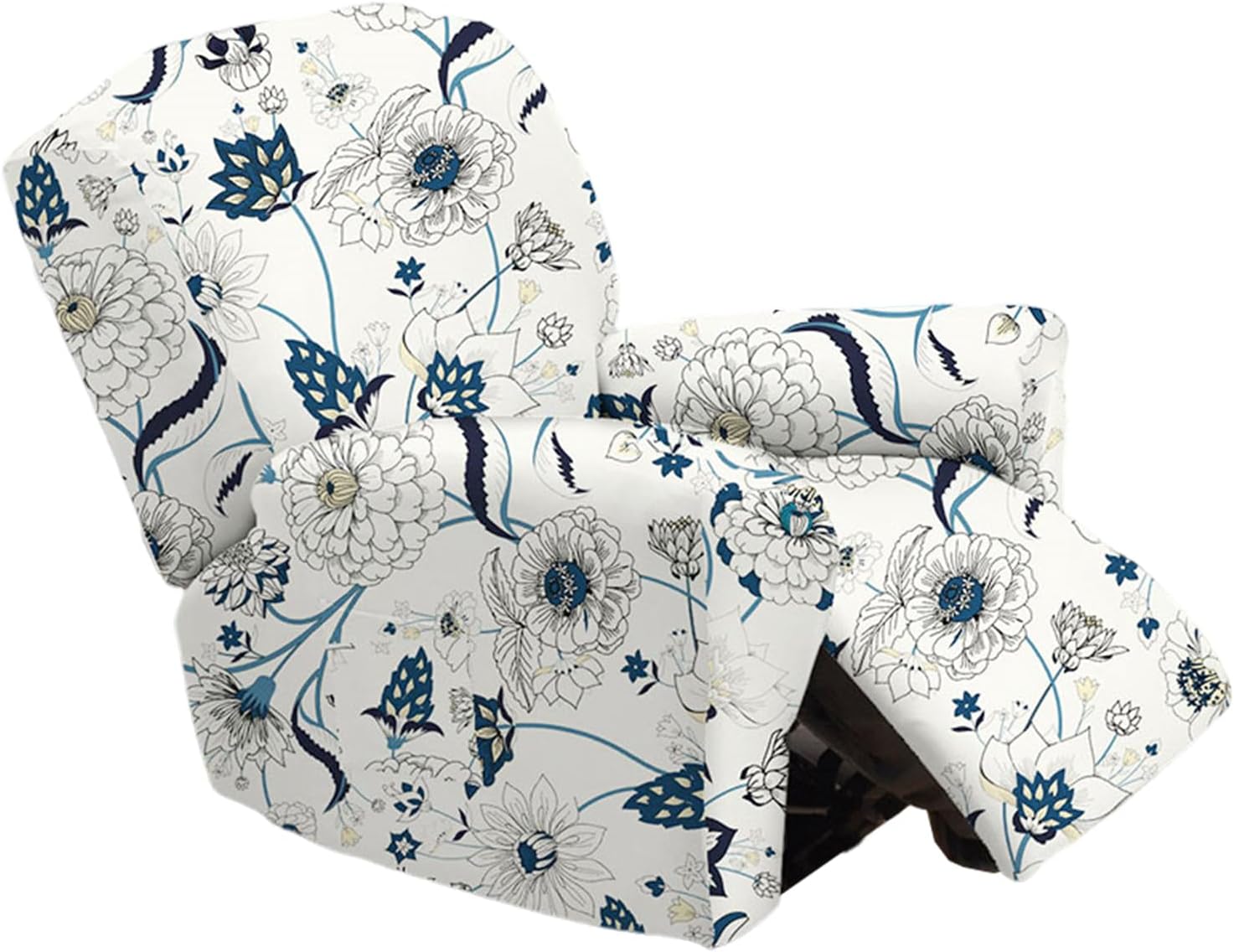 FUANGUI Printed Recliner Slipcovers with Side Pocket 4