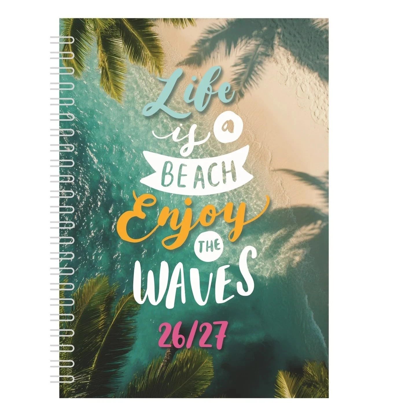 Shineone 2026-2027 Academic Diary Planner, A5 Hardback, Week to View, Spiral Bound,Mid Year Planner Assorted Designs (Life Enjoy)