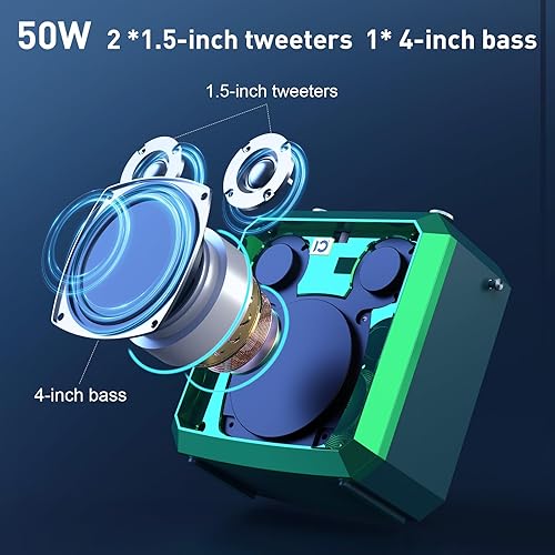 Miniatura 3 de SHIDU Máquina de karaoke con micrófono inalámbrico, máquina de karaoke portátil para adultos y niños, sistema de altavoces PA compatible con graves