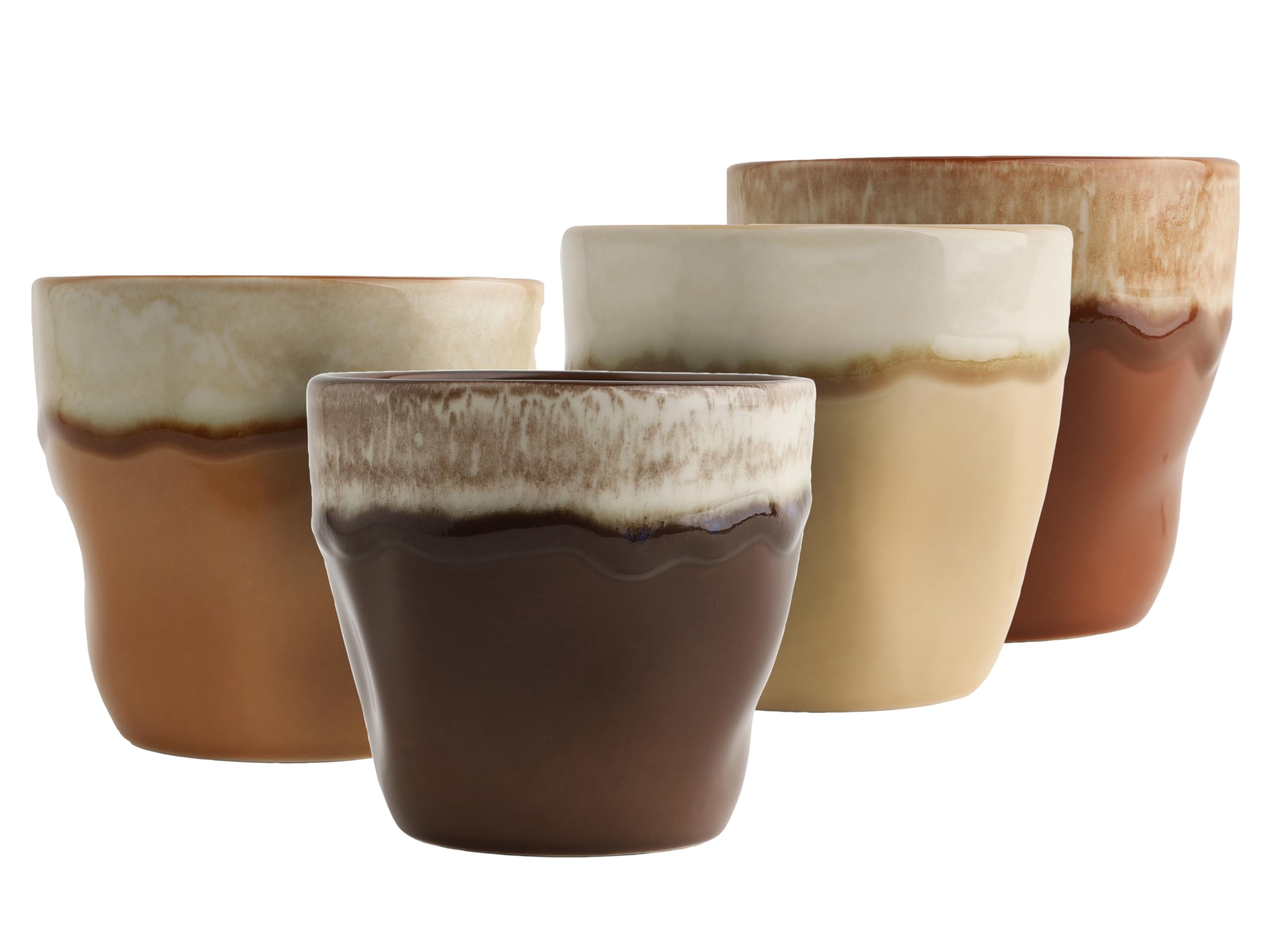 Tasses à thé en grès Creatable Squeezy Mocha Mousse lot de 4