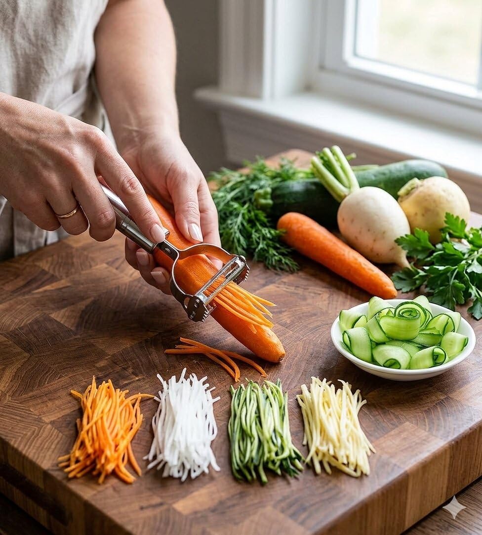 2-in-1 Vegis Peeler + Julienne Cutter