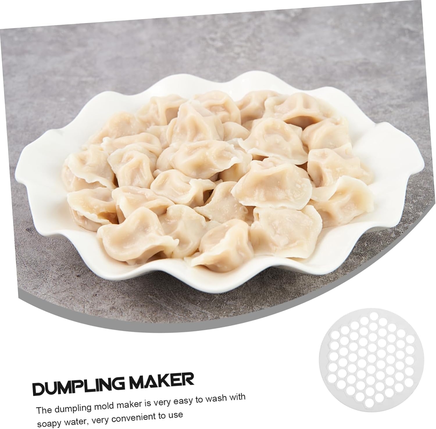 Mikinona Dumpling Maker Plastic for Homemade Ravioli Wontons Pot Stickers Easy to Clean Kitchen Tool for Fresh Pasta Dough Present for Friends