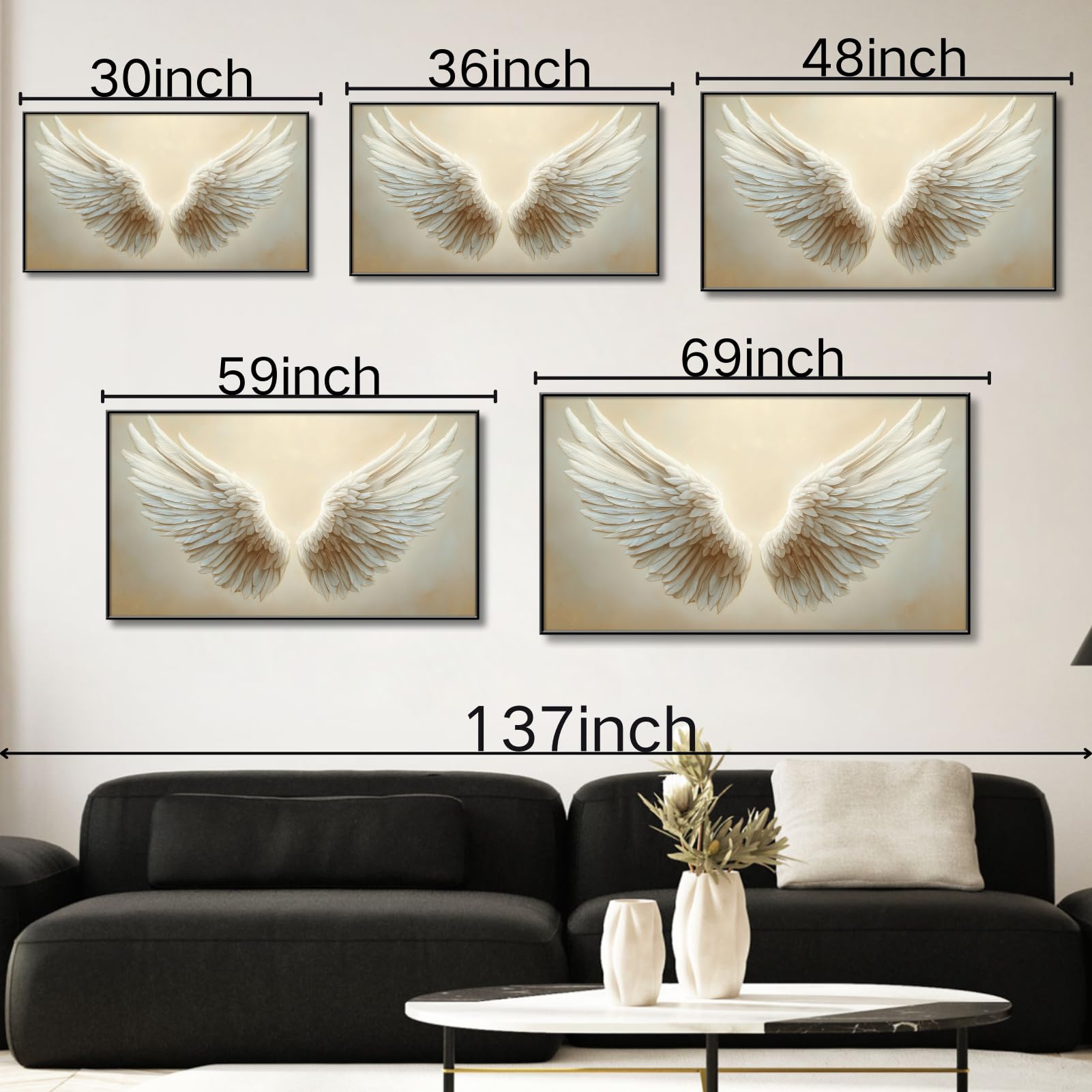 Amazon.com: Angel Wings Canvas Wall Art, Angel Wings Vintage Style