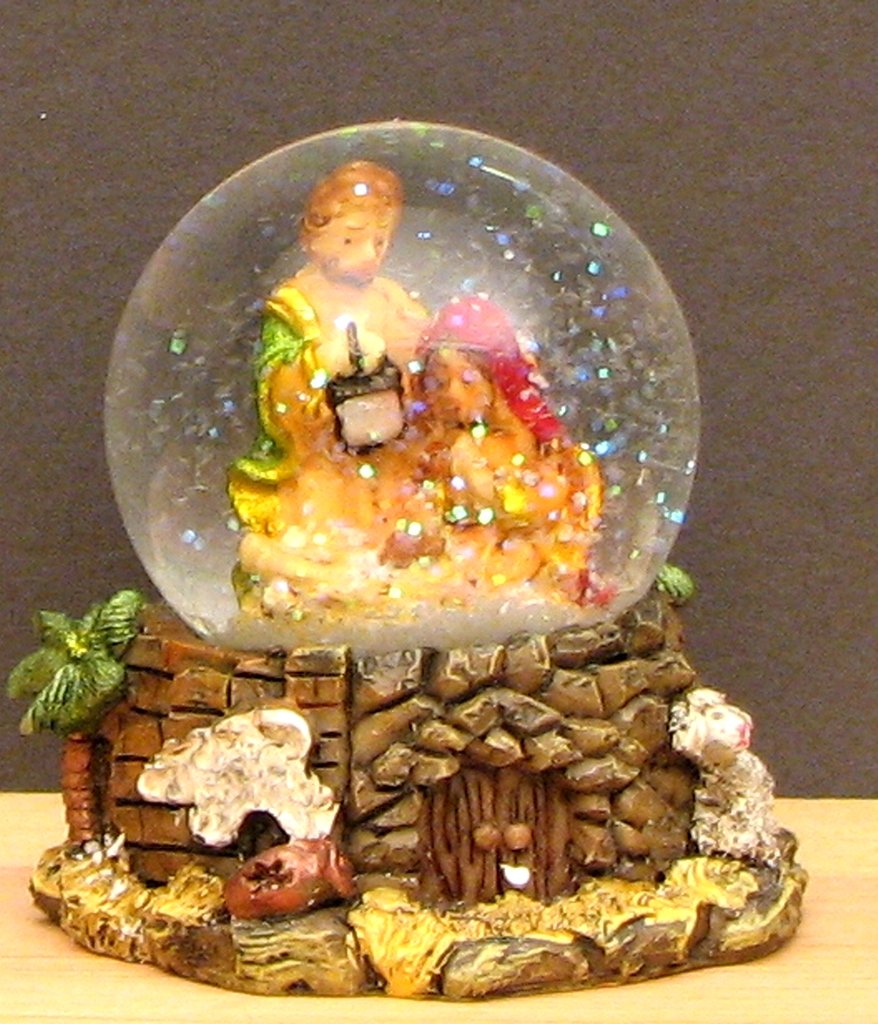 Belén en bola de agua de Navidad IWGAC y adorno de nieve para fiestas