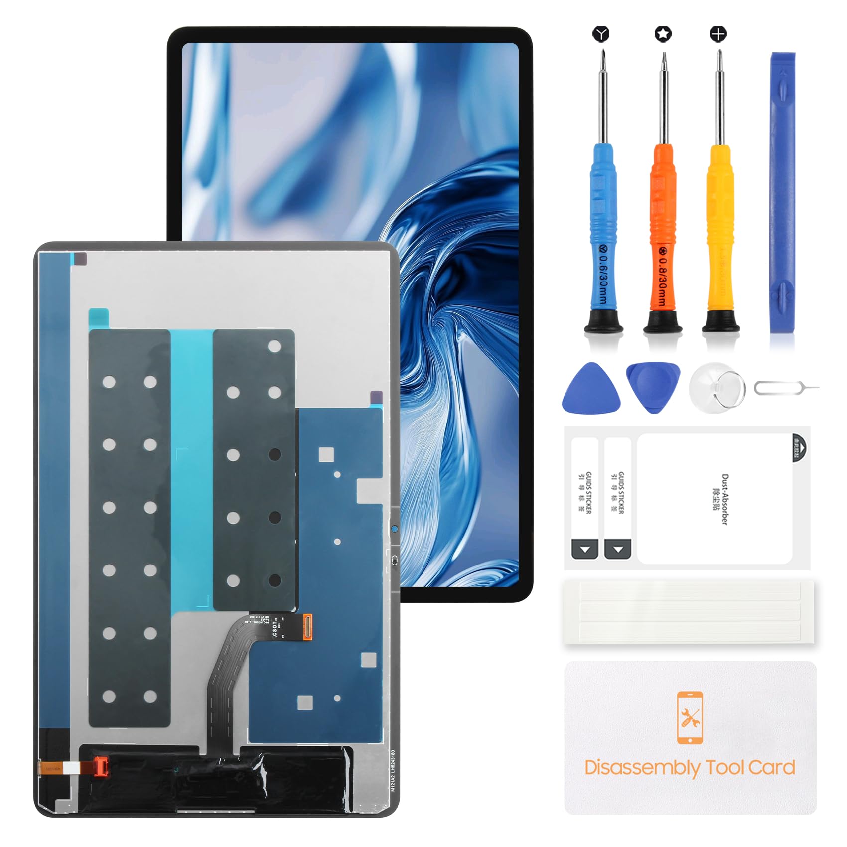 LADYSON Écran LCD de rechange pour Xiaomi Redmi Pad Pro 12.1 2405CRPFDC pour Xiaomi Redmi Pad Pro 12.1" LCD Display Touch Screen Digitizer Assemblée Pièces de réparation avec outils (Noir)