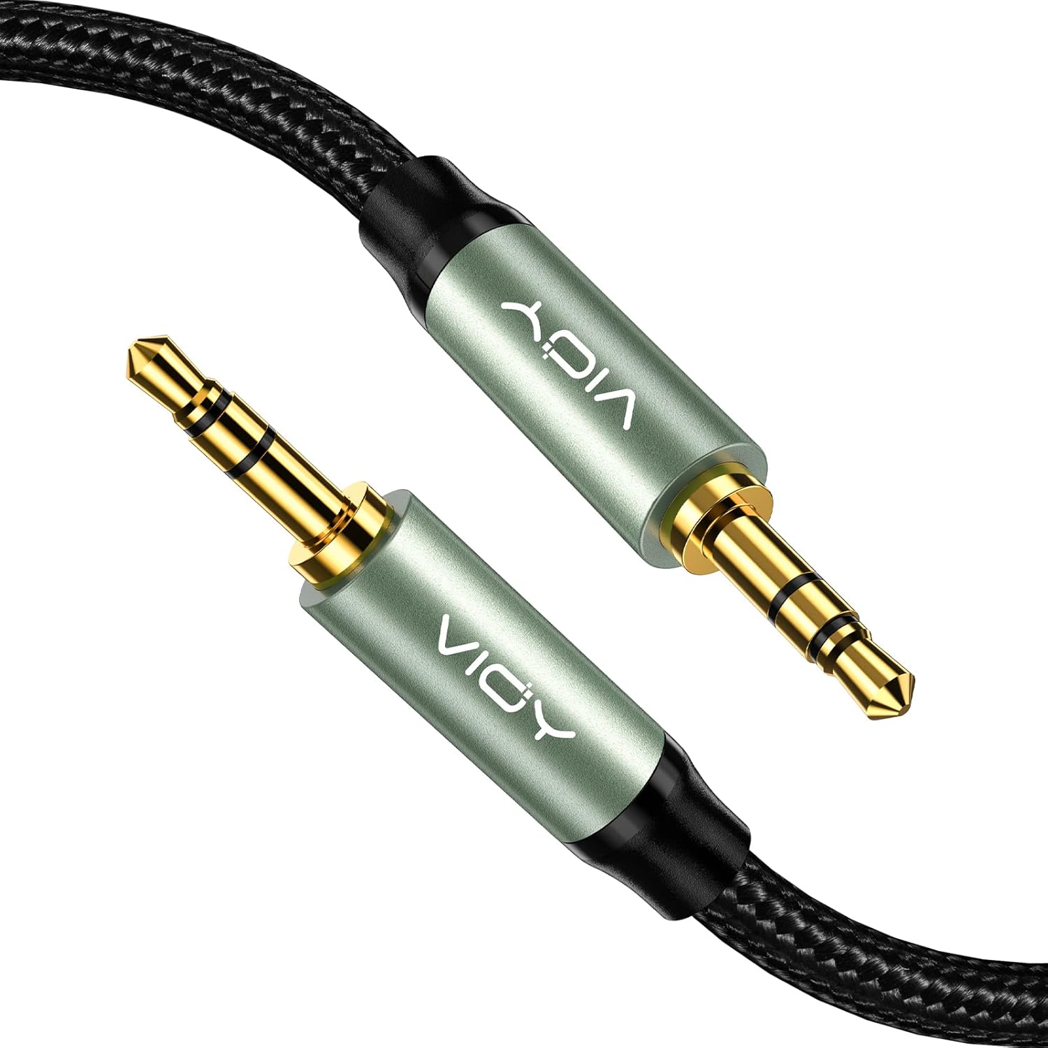 VIOY Audiophile 3.5mm Aux Cable (6ft/2m) Braided Male to Male with