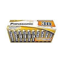 Panasonic, Alkaline Power, AAA batterie alcaline, confezione da 30, Micro, LR03, 1.5V, 7 anni in magazzino, per telecomandi, bilance, orologi, energia affidabile e duratura