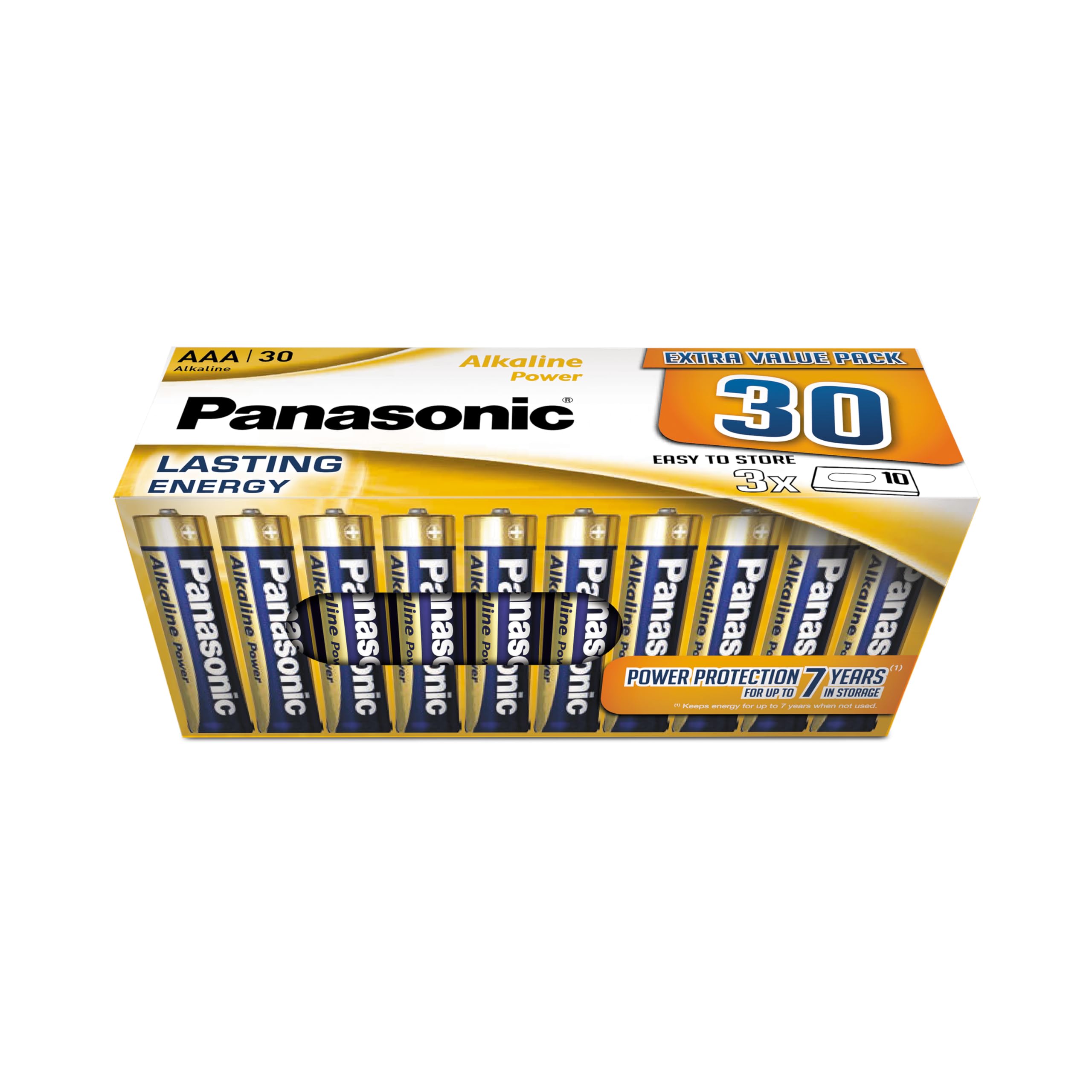 30 Pilas AAA Panasonic: Energía Duradera y Sin Fugas
