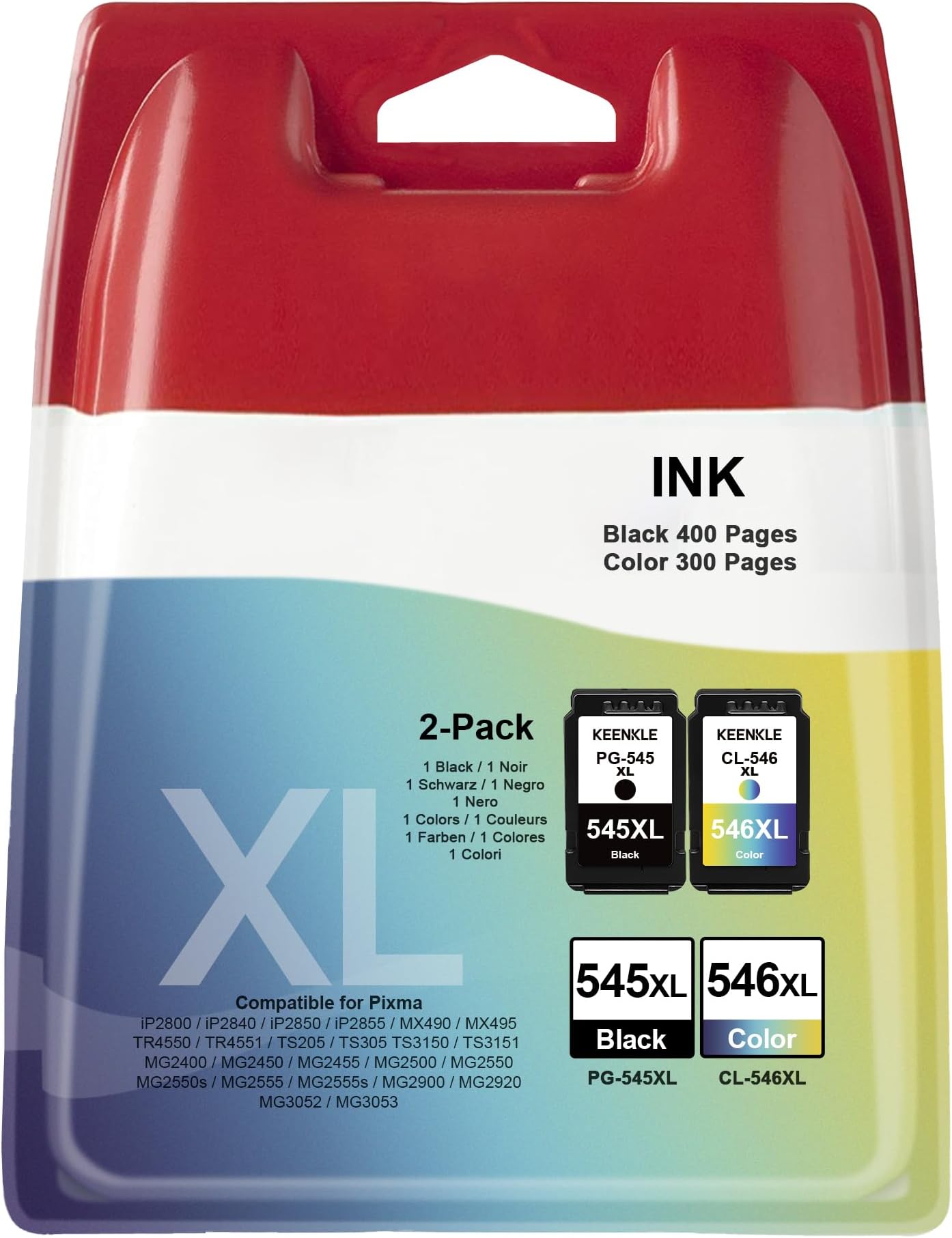 Cartouches D'encre Canon PG545 Noire & CL546 Couleur - Bundle Pour PIXMA MG2550 - Neuf