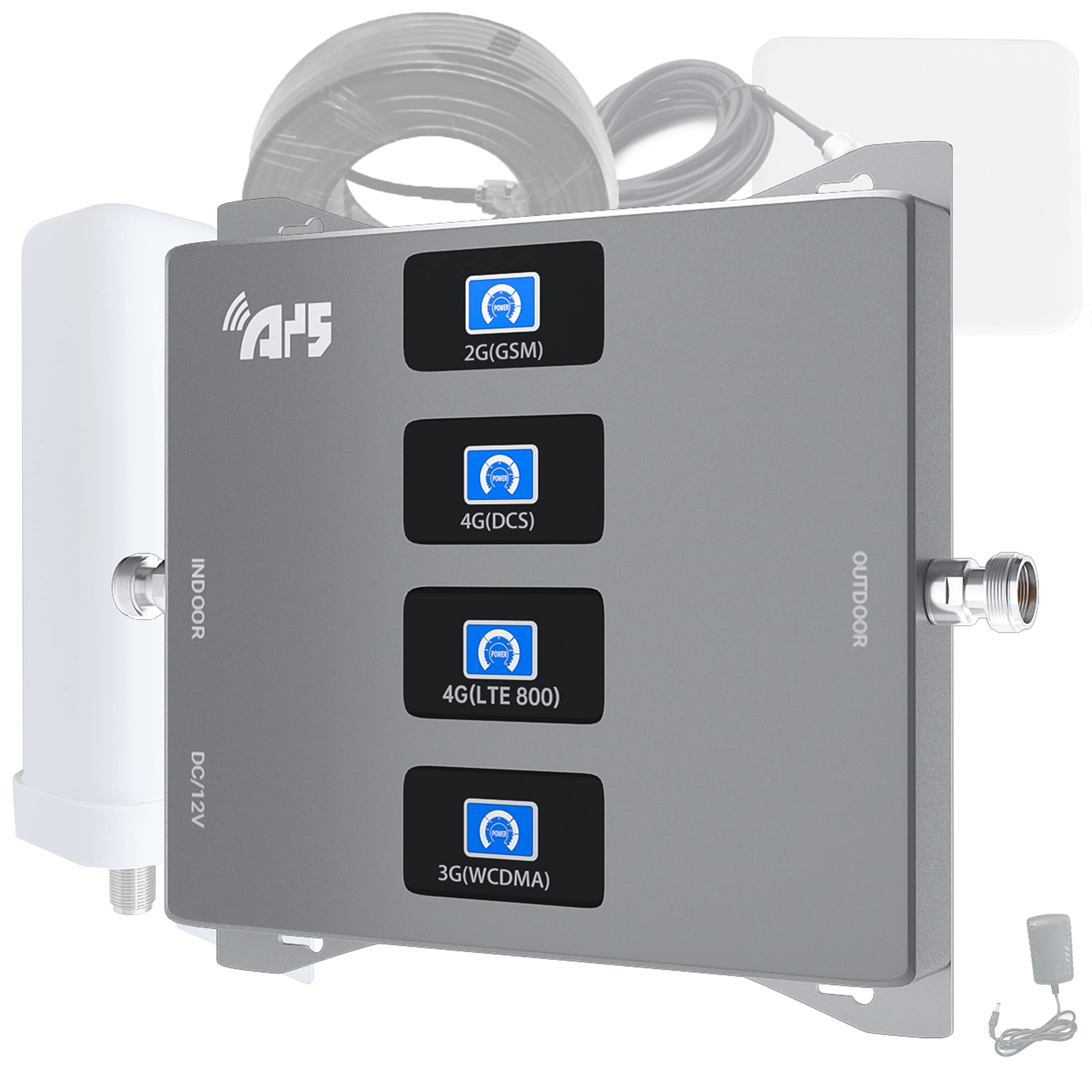 Amplificatore Di Segnale 4G/3G/2G LTE GSM – Bande 1/3/7/20 (800/1800/2100/2600 MHz) Con Antenne Interne E Cavi Coassiali - 3