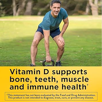 Nature Made Vitamin D3 K2, 5000 IU (125 mcg) Vitamin D, Dietary Supplement for Bone, Teeth, Muscle and Immune Health Support, 30 Softgels, 30 Day Supply - Pack of 2
