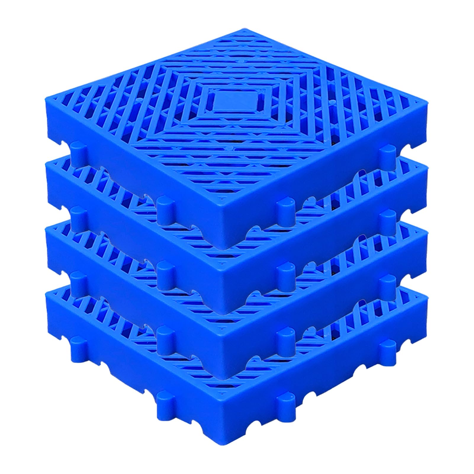 Lekka plastikowa paleta podłogowa, 4 szt. HDPE oddychające siatki stojaki na artykuły, wodoodporna podkładka do przechowywania do garażu, supermarketu, piwnicy, 30 x 30 x 5 cm