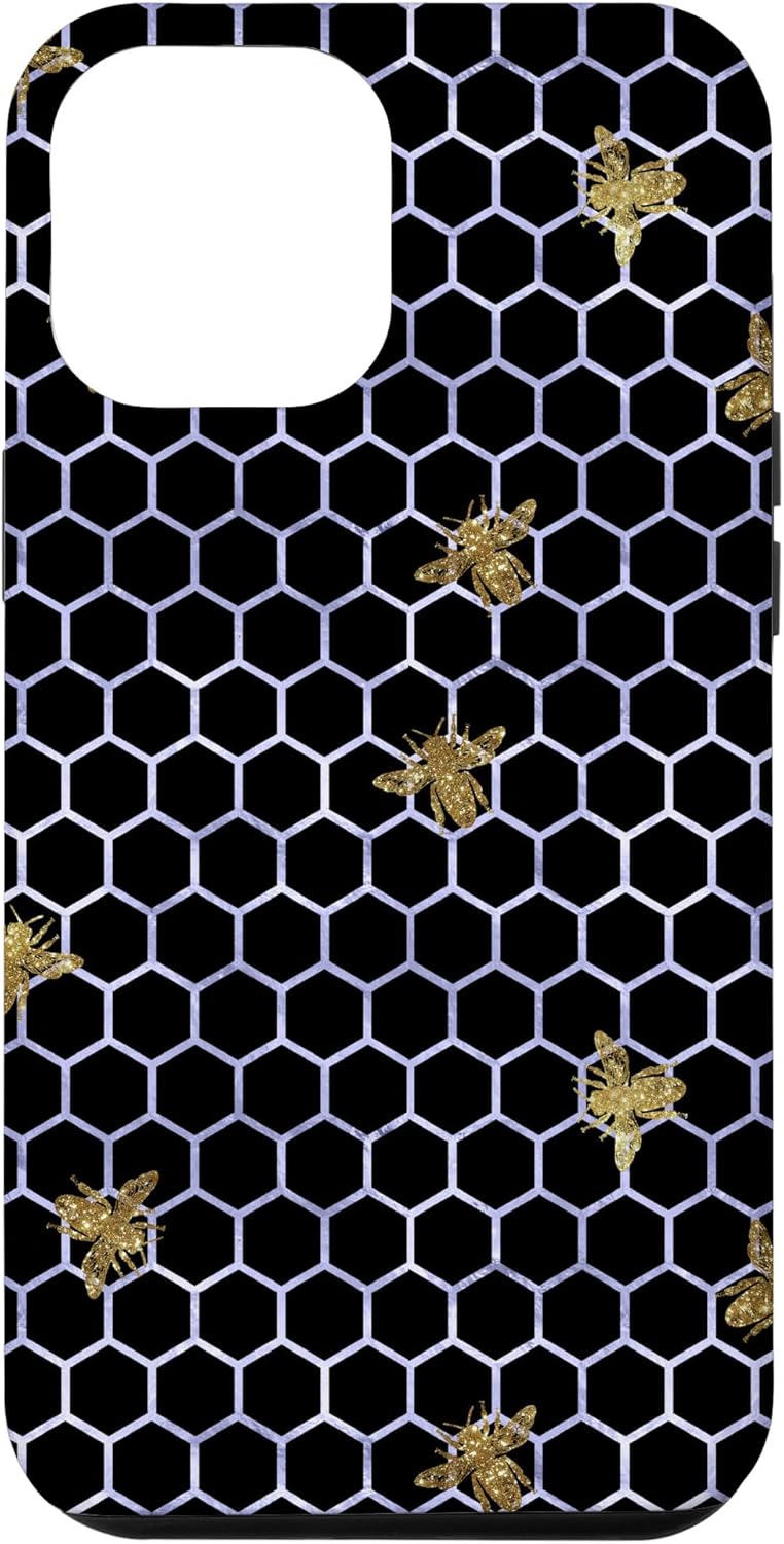 iPhone XR Black Yellow Queen Bee Garden Beekeeping Aesthetic Pattern Case