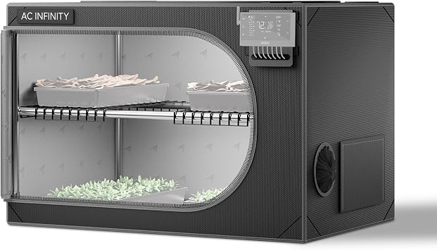 AC Infinity CLOUDLAB Advance Propagation Grow Tent, 2000D Diamond Mylar Canvas, Vertical or Horizontal Orientation Mini Tent for Germination, Cloning, Mushrooms, Early Indoor Plant Growing