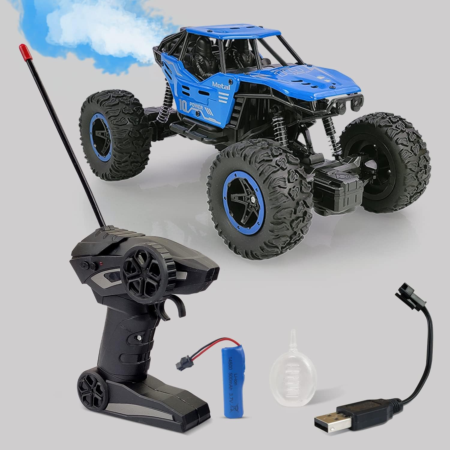 PARTEET Rechargeable RemoteControl Car High Speed OffRoad Rock Crawler Monster Truck with Mist