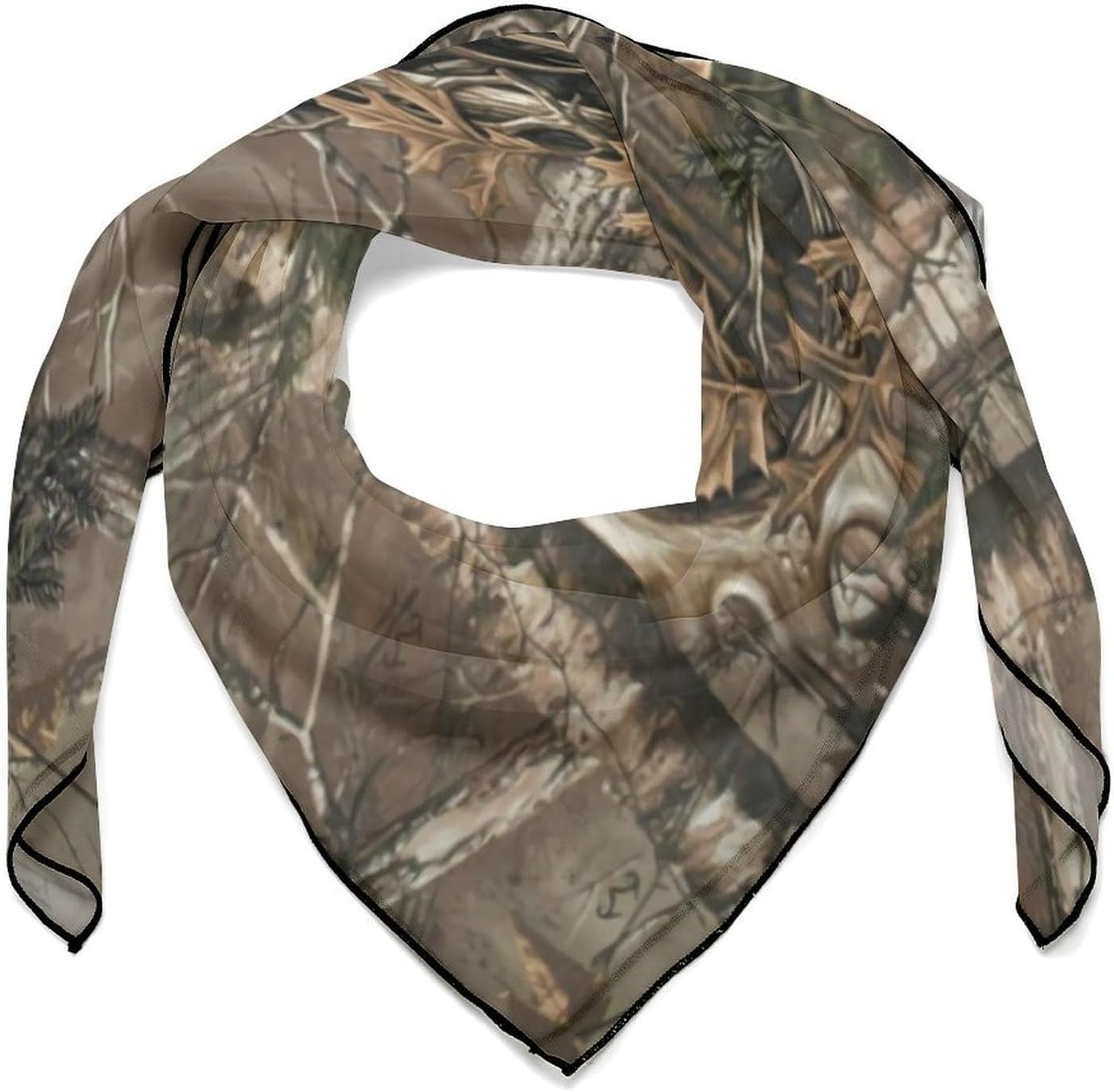 deer hunting camouflage cow skull Head Scarf for Women Men Fashion Bandana Neckerchief Silk Scarves Hair Wrap 27''