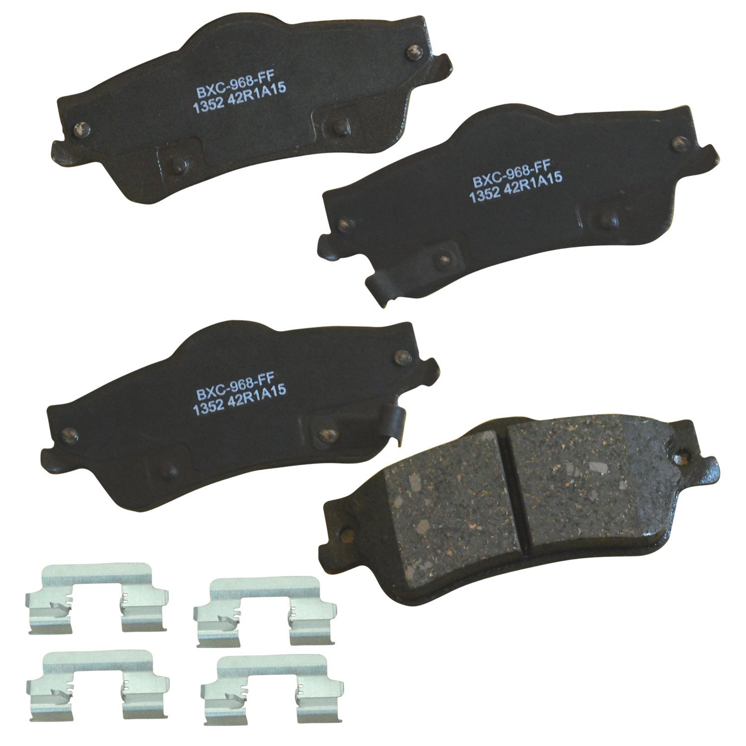 Bendix Premium SBC1352 Ceramic Rear Brake Pads for Chevrolet Caprice 2017-2011, SS 2014, SS 2017, Pontiac G8 2009-2008