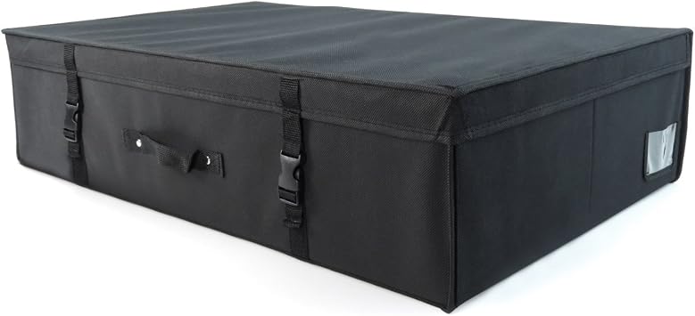 HANGERWORLD Large Black Wedding Dress Storage Box, Acid Free Tissue Included - Under Bed Sized
