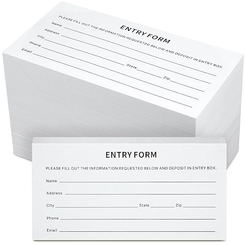 Yeaqee 800 Pcs Raffle Ticket Sheets, Designated Field Entry Forms,