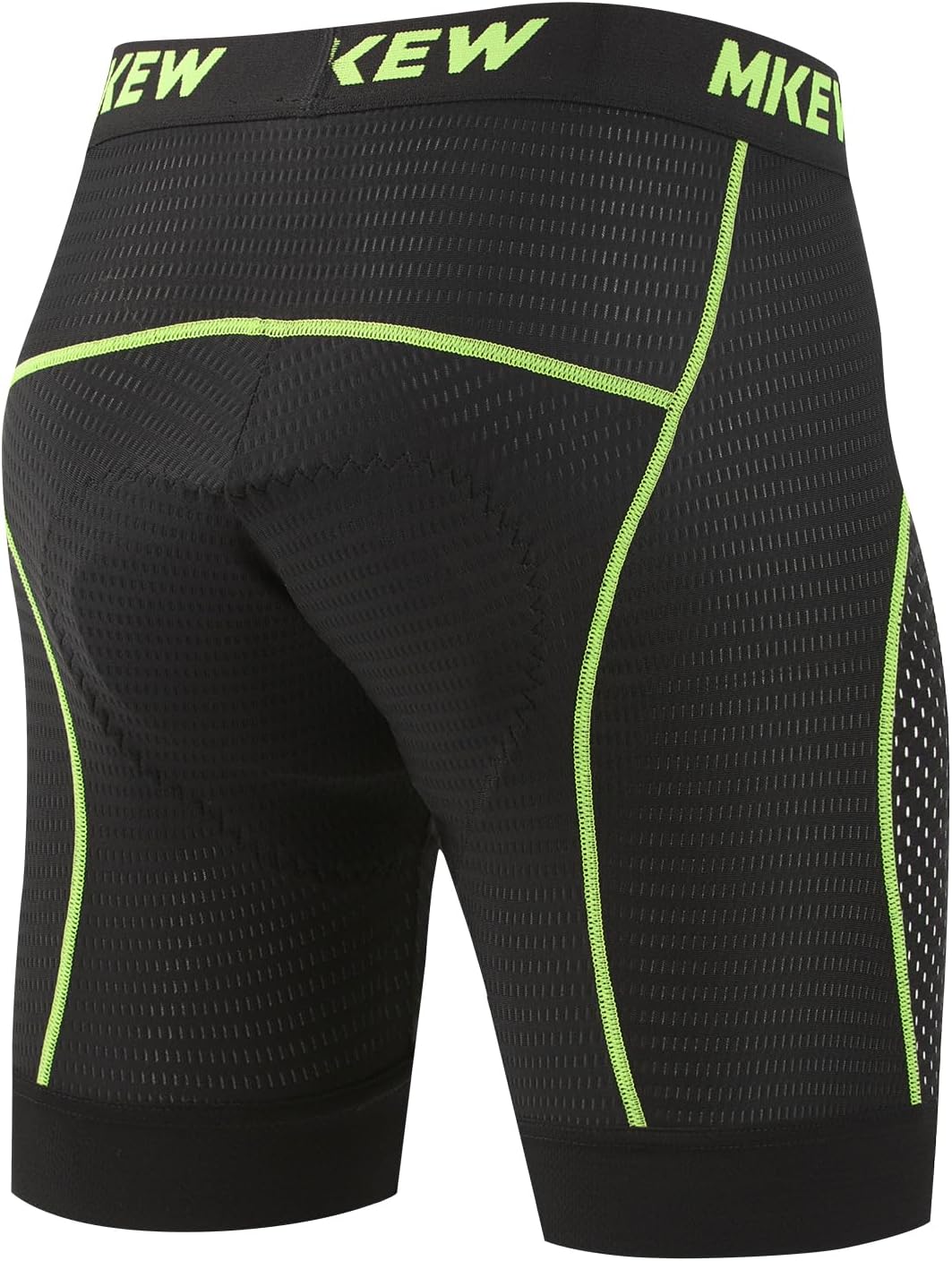 Men's High Density Sponge Padded Cycling Underwear Bike Shorts Underwear MTB Liner Road Biking Bicycle Clothes (US, Alpha (Alpha), XL, Regular, 1, Green) - Image 4