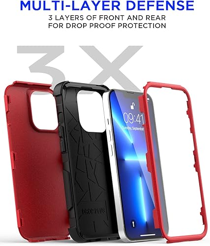 Miniatura 7 de AICase Funda resistente para iPhone 13 Pro Max12 Pro Max, resistente de 3 capas de protección de grado militar, a prueba de golpes y caídas para