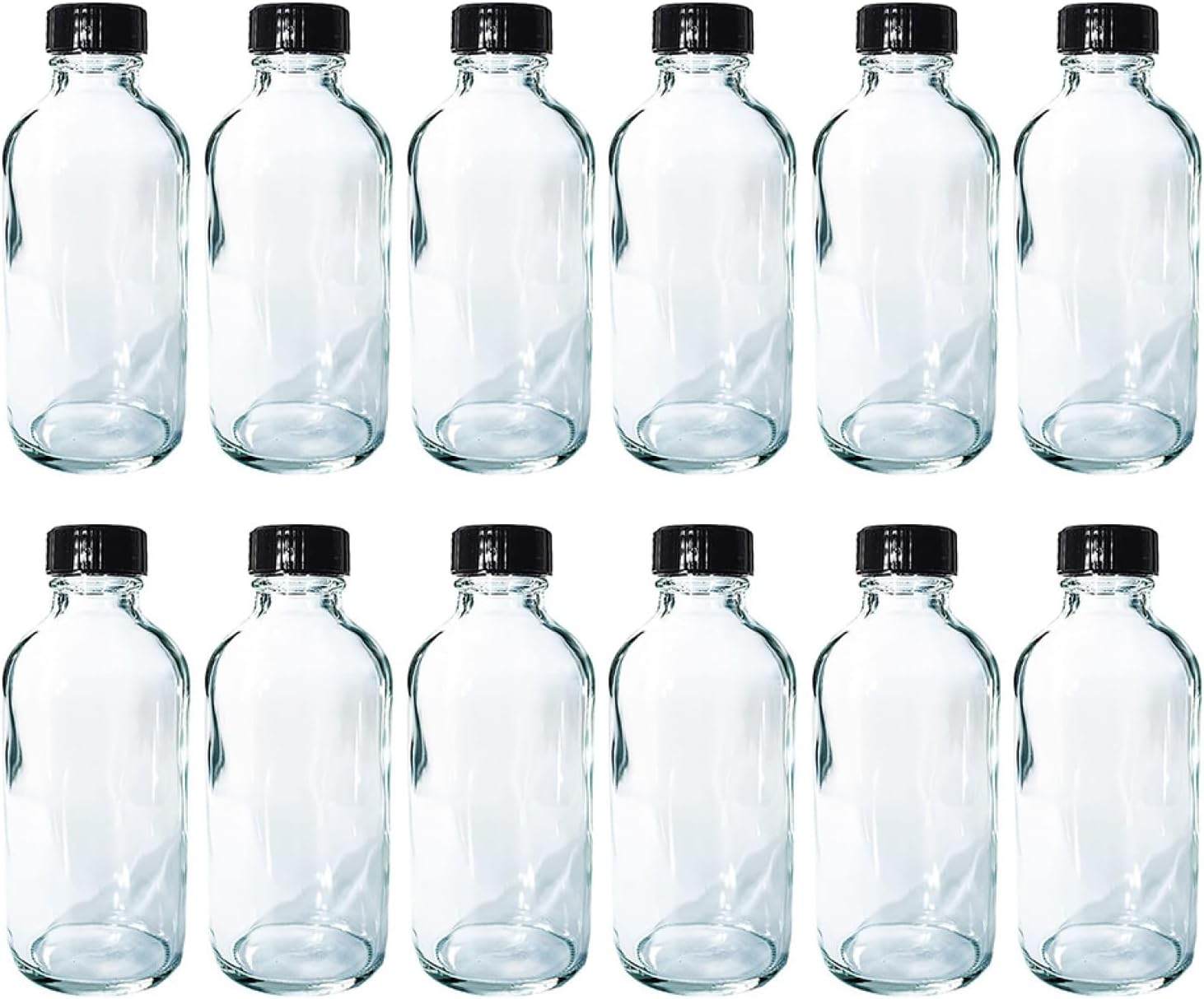 12pcs Lab Chemical Reagent Bottles Glass Bottles for Education Research