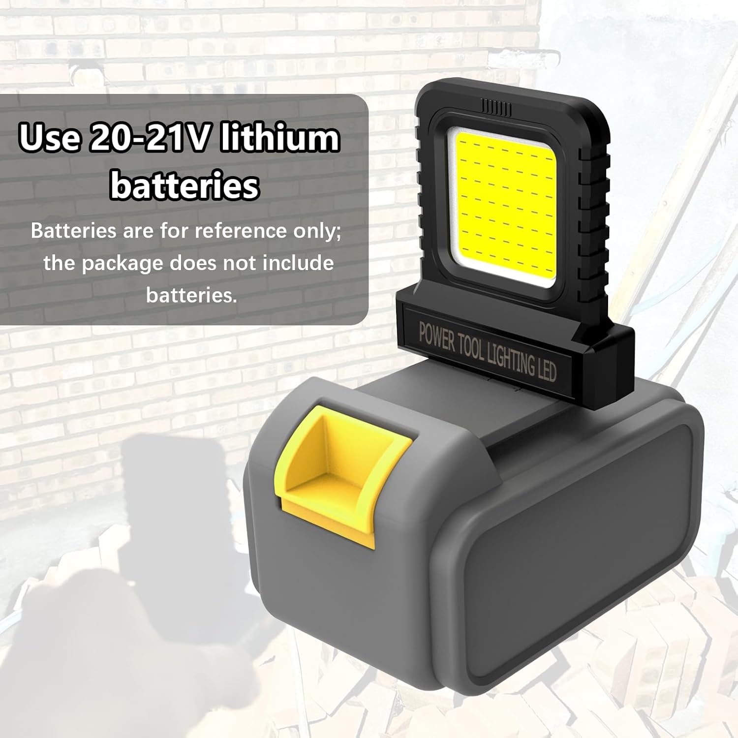 High Brightness Floodlight, for All Power Tool Batteries, Cordless Flood Light, Universal LED Work Lights for Workshop Garage, Fishing Camping (2)