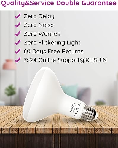 Miniatura 9 de Bombillas inteligentes brillantes de 13 W, 100 W, equivalente a 1300 lúmenes, 2700 K-6500 K, ajustable BR30 WiFi bombilla que cambia de color,