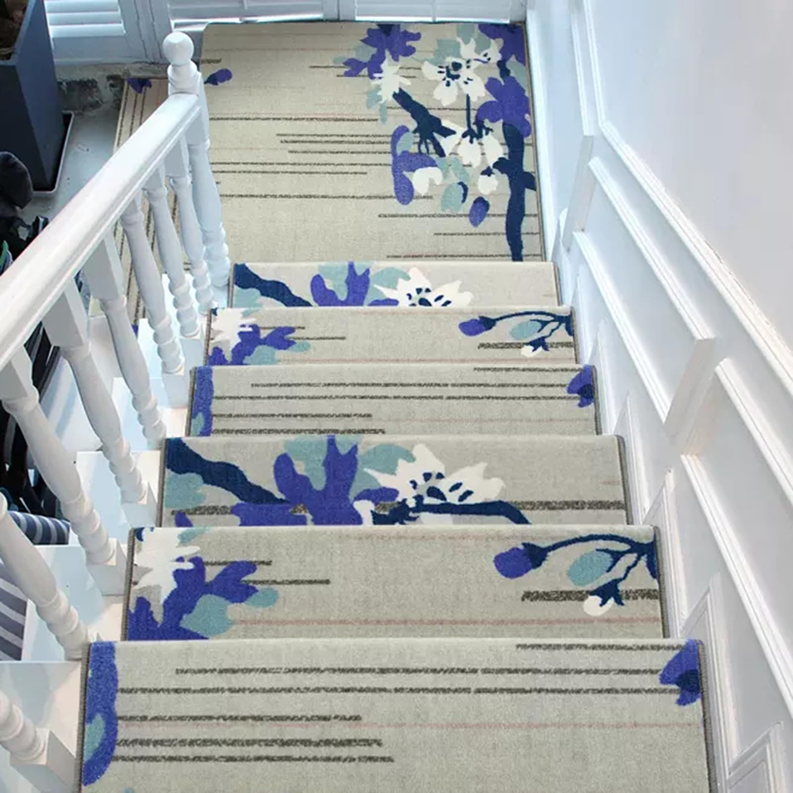 Alfombra antideslizante para escaleras de madera interiores 80x24cm pack de 15